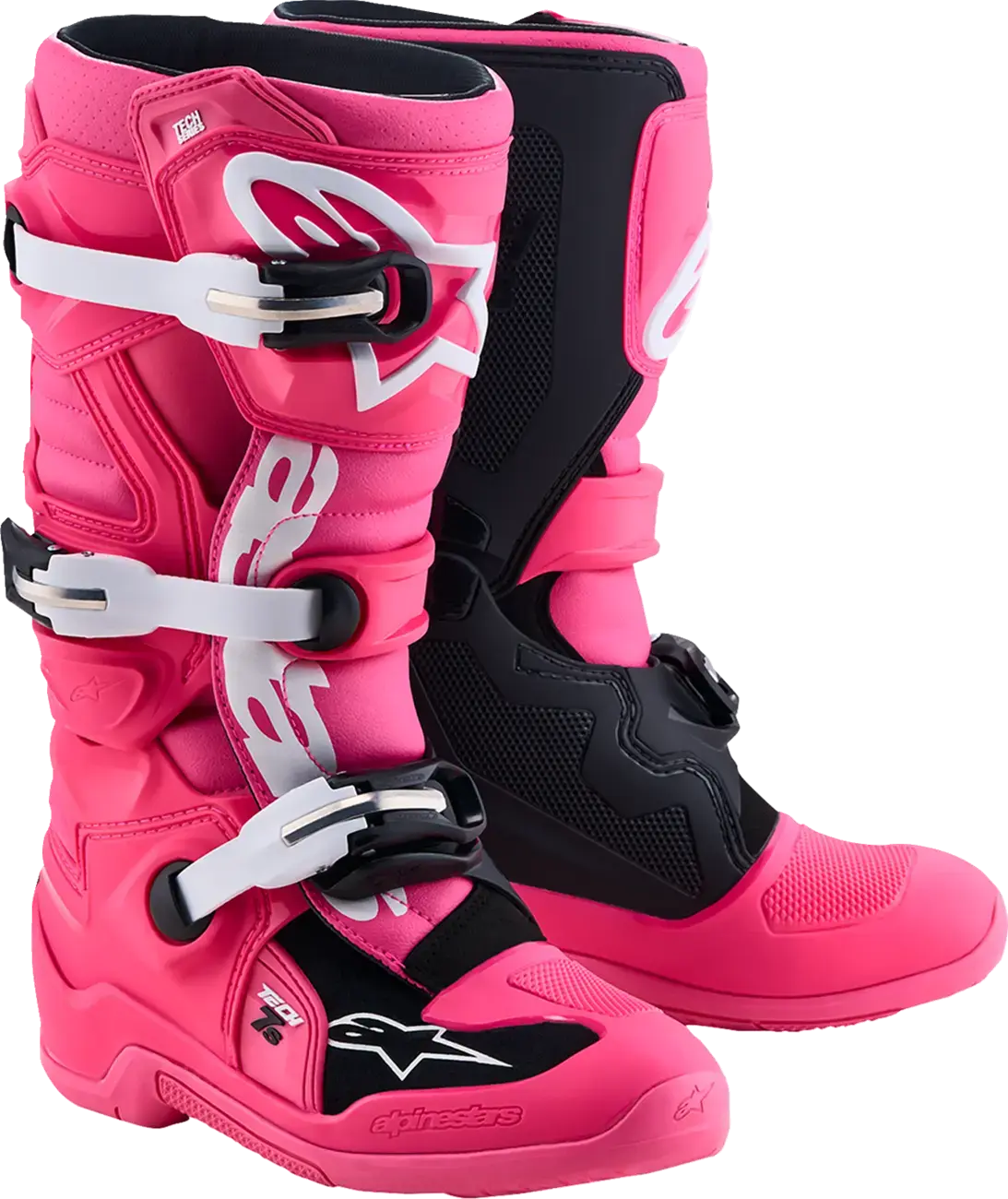 Bottes Alpinestars Tech 7S Rose/Noir/Blanc pour Motocross