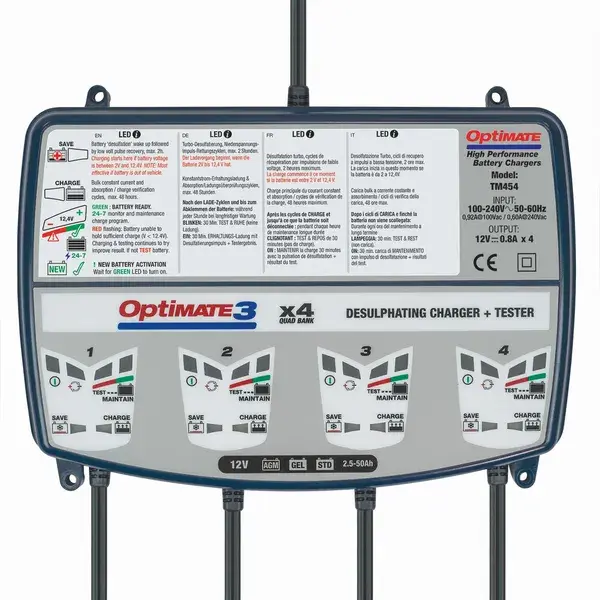 Optimate 3 X4 Bank 12V 0.8A TM 454 Pro — Ansicht 8