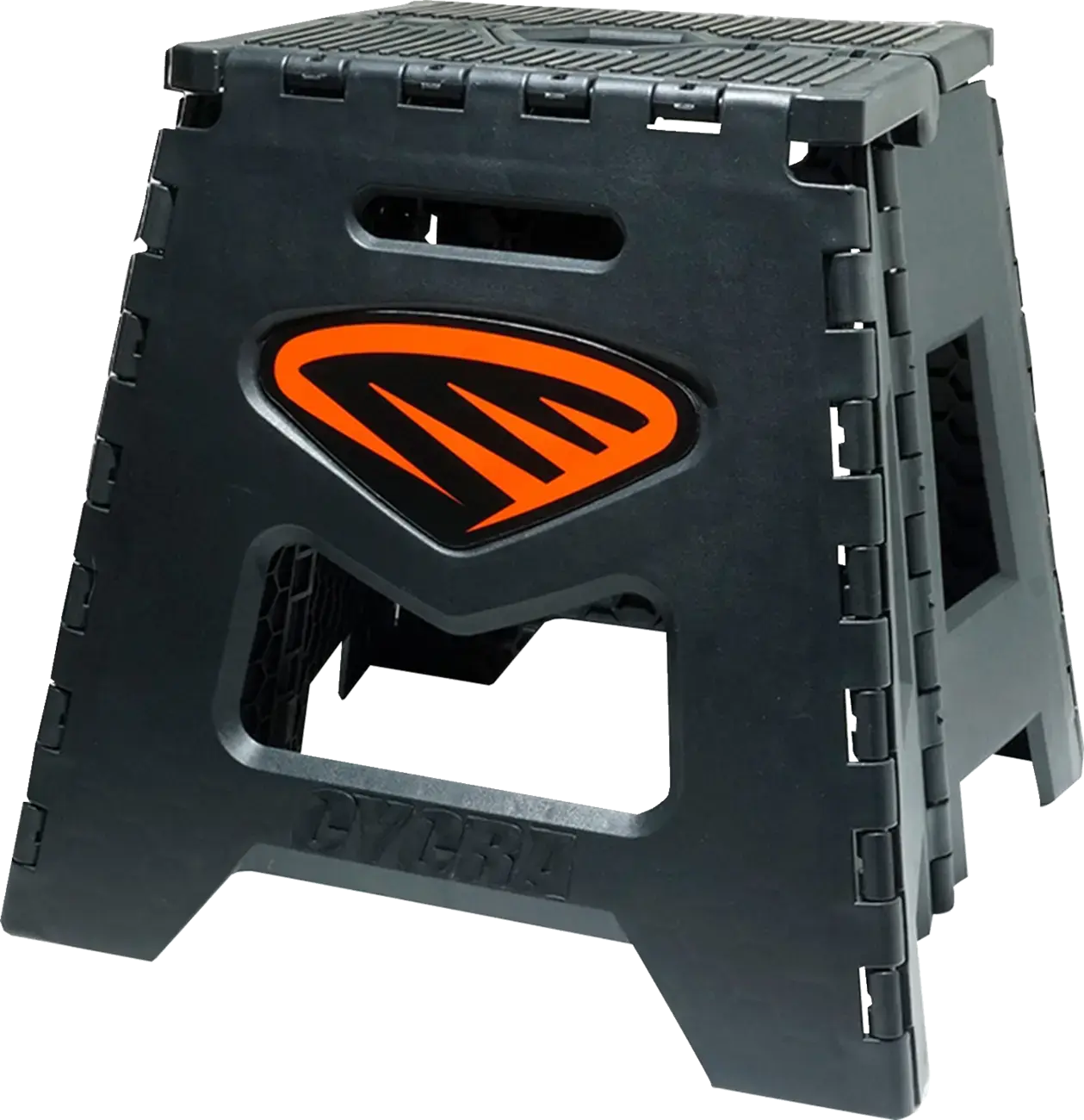Cycra Folding Motostand - Schwarz mit orangen Aufklebern