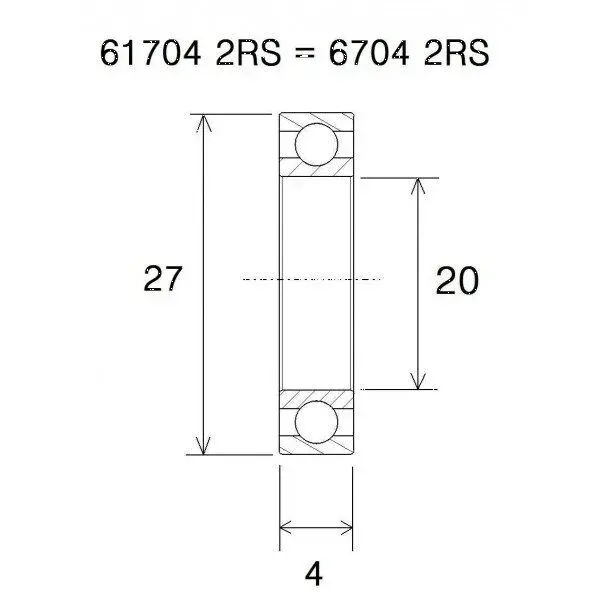 Lager BLACK BEARING B5 20x27x4 mm
