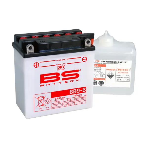 بی ایس بیٹری BB9-B ایسڈ پیک کے ساتھ — 6 ویو