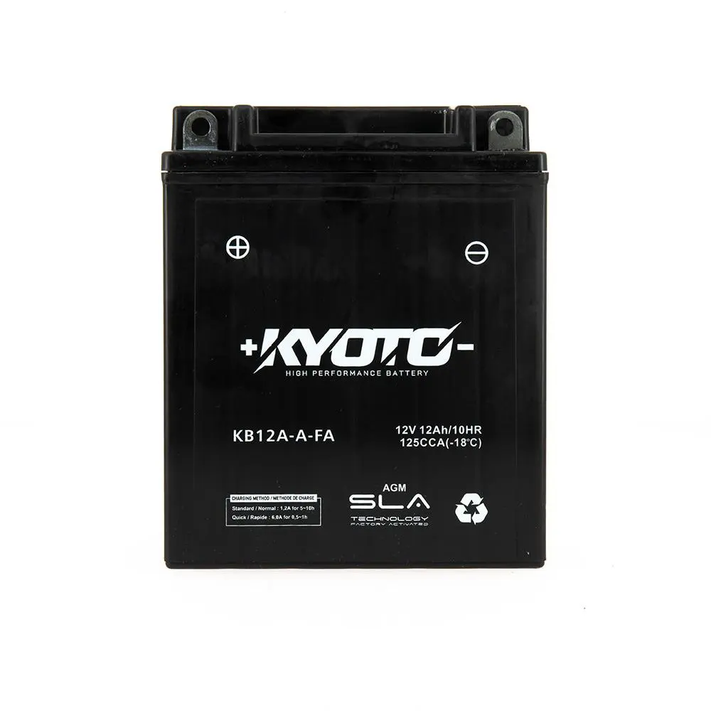 Batterie AGM SLA YB12A-A Hochleistung Kyoto für Motorrad und Roller