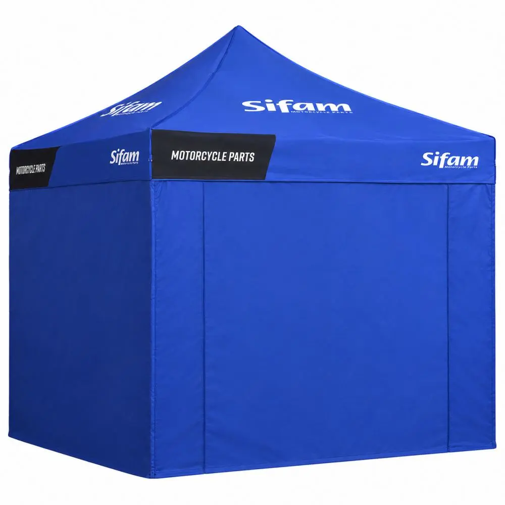 Tenda Pieghevole in Acciaio Paddock 3x3 Blu di Sifam - Pack 4 Pareti