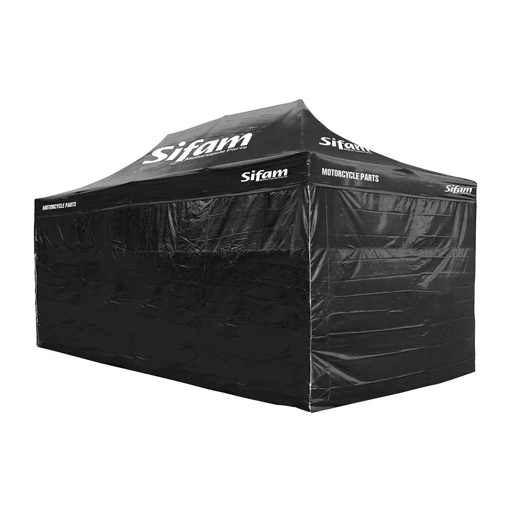 Barnum iklan 6M x 3M Hitam dari Sifam - Struktur baja