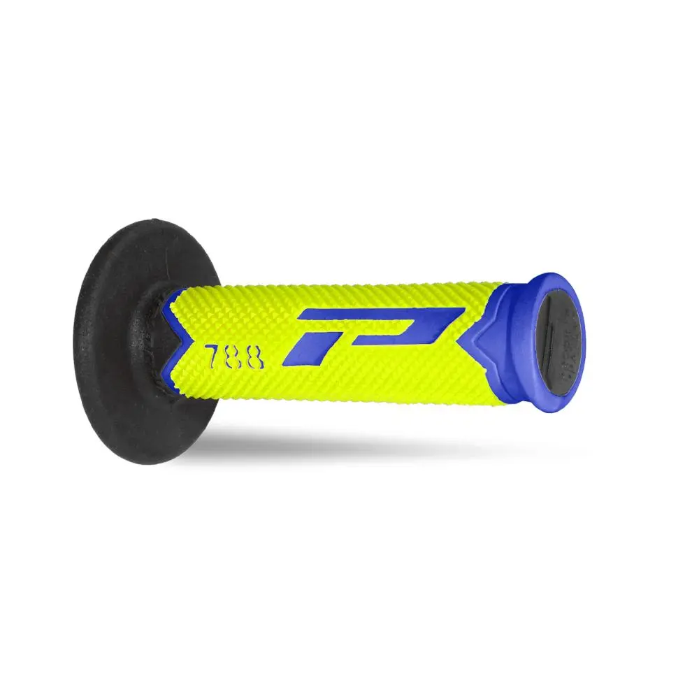موٹر سائیکل کے لیے پروگرپ 788 یلو فلوو بلیک بلیو گرفت — PROGRIP