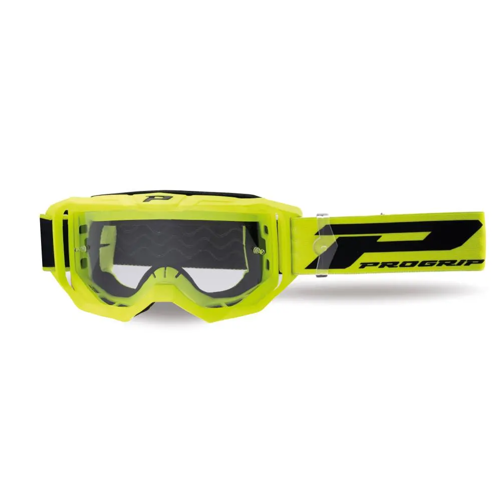 Progrip 3300 Vision Go kollane fluo cross mask, selge visiir