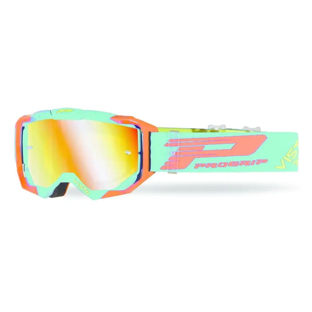 Masque Cross Progrip Vista 3303 Vert Orange écran Iridium