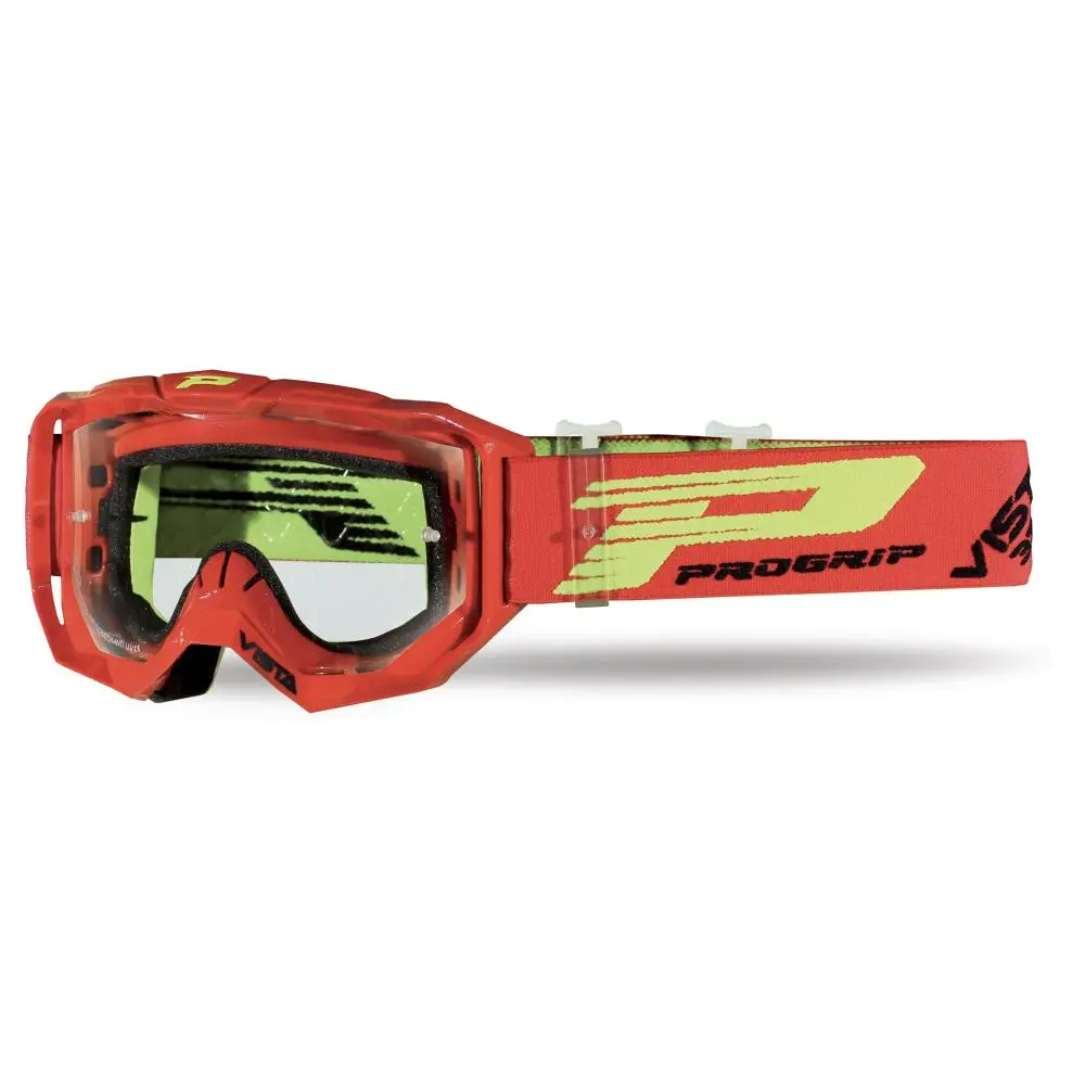 Masque Cross Progrip 3303 Rouge - Protection et confort optimal