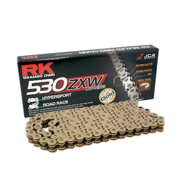 Chaîne RK GB530ZXW X-Ring 116 mailles ouverte avec rivet - vue 2
