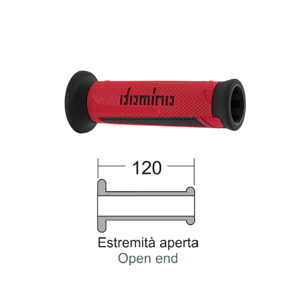 Revêtement de poignée Domino A350 noir/Rouge - vue 2