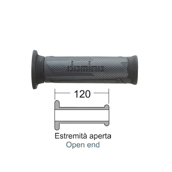 Revêtement de poignée Domino A350 gris anthracite-noir open end 120 mm (paire) - vue 3
