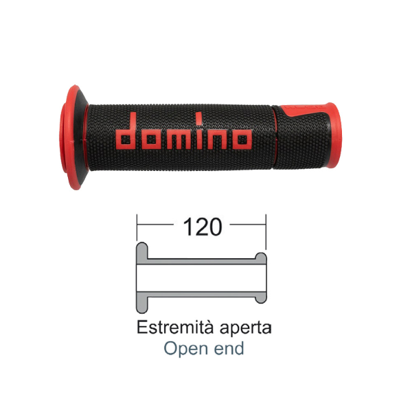 Revêtement de poignée Domino A450 noir/Rouge - vue 3