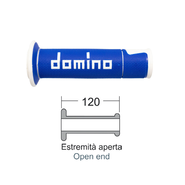 Revêtement poignée Domino A450 bleu/blanc 120-125 mm (la paire) - vue 4