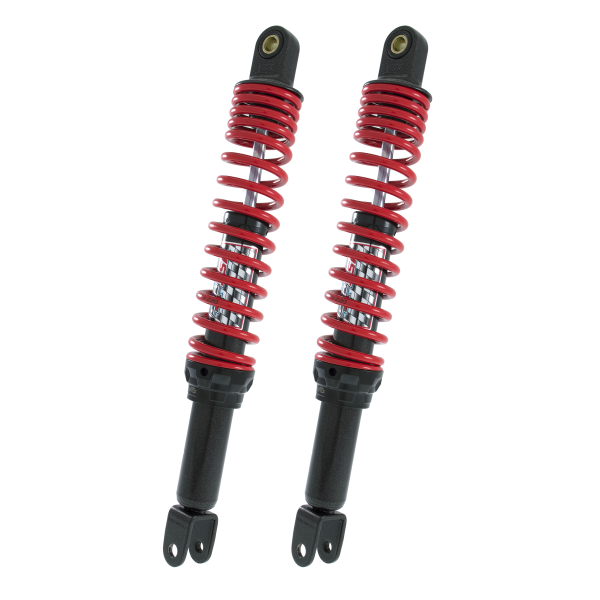 Jeu d'amortisseurs YSS hybride DTG maxi scooter 125/250 après 2004 390mm rouge people - vue 2
