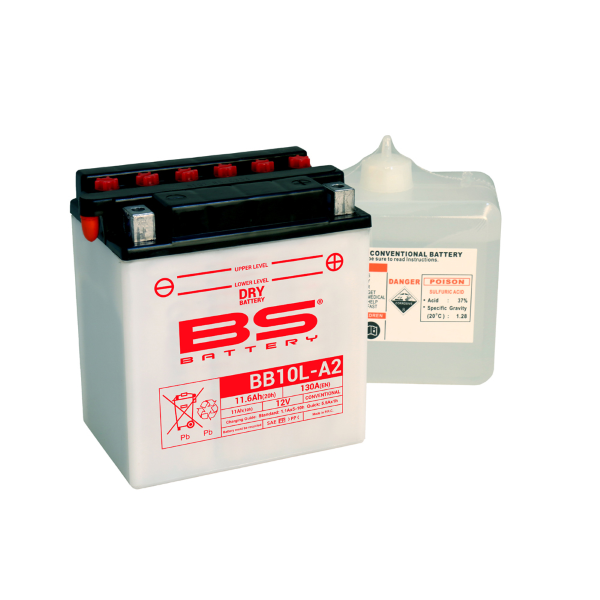 Batterie BB10L-A2 avec pack acide BS BATTERY - vue 2