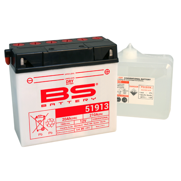 Batterie BS BATTERY 51913 avec pack acide - vue 2