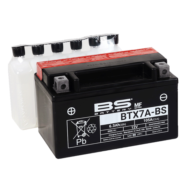 Batterie BTX7A-BS avec pack acide BS BATTERY - vue 2