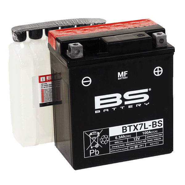 Batterie BTX7L-BS avec pack acide BS Battery - vue 2
