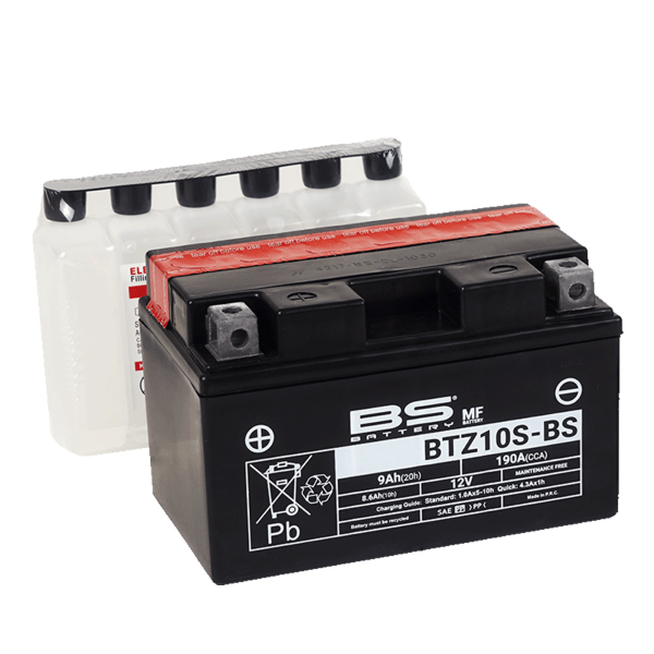 Batterie BTZ10S-BS avec pack acide BS Battery - vue 2
