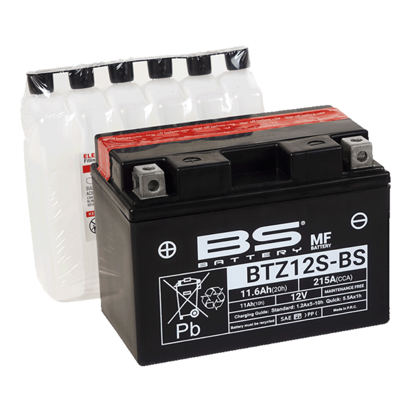 Batterie BTZ12S-BS avec pack acide BS Battery - vue 2