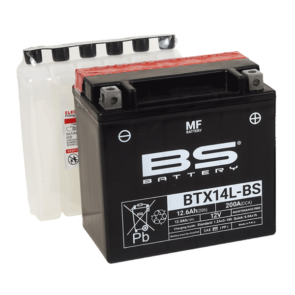 Batterie BTX14L-BS avec pack acide BS BATTERY - vue 2