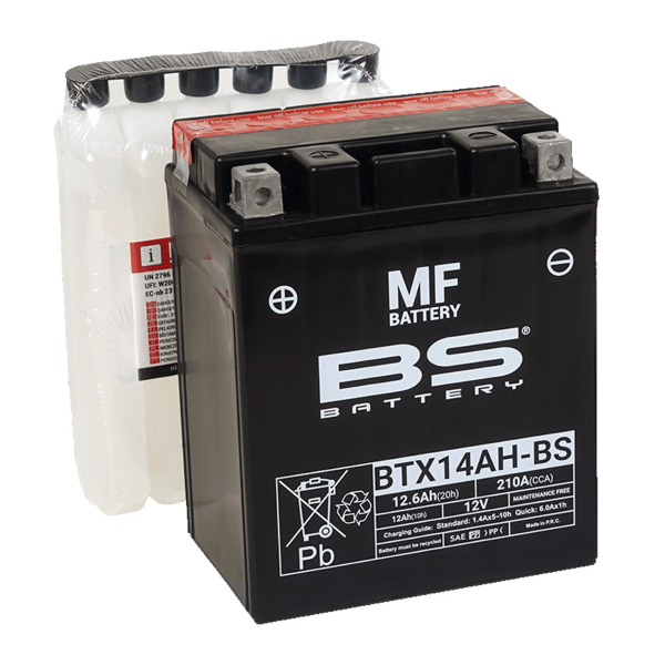 Batterie BTX14AHL-BS avec pack acide BS BATTERY - vue 2