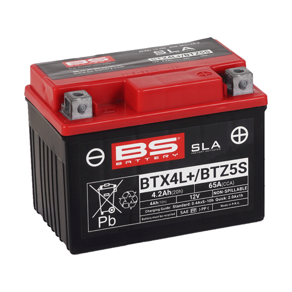 Batterie BTX4L+BTZ5S BS BATTERY activée en usine - vue 4