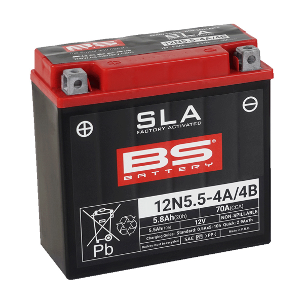 Batterie 12N5.5-4A / 4B activée en usine BS BATTERY - vue 2