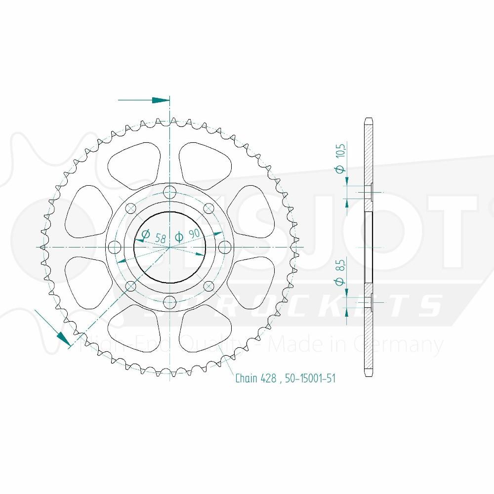 Couronne Esjot 51t k-pipe - vue 5