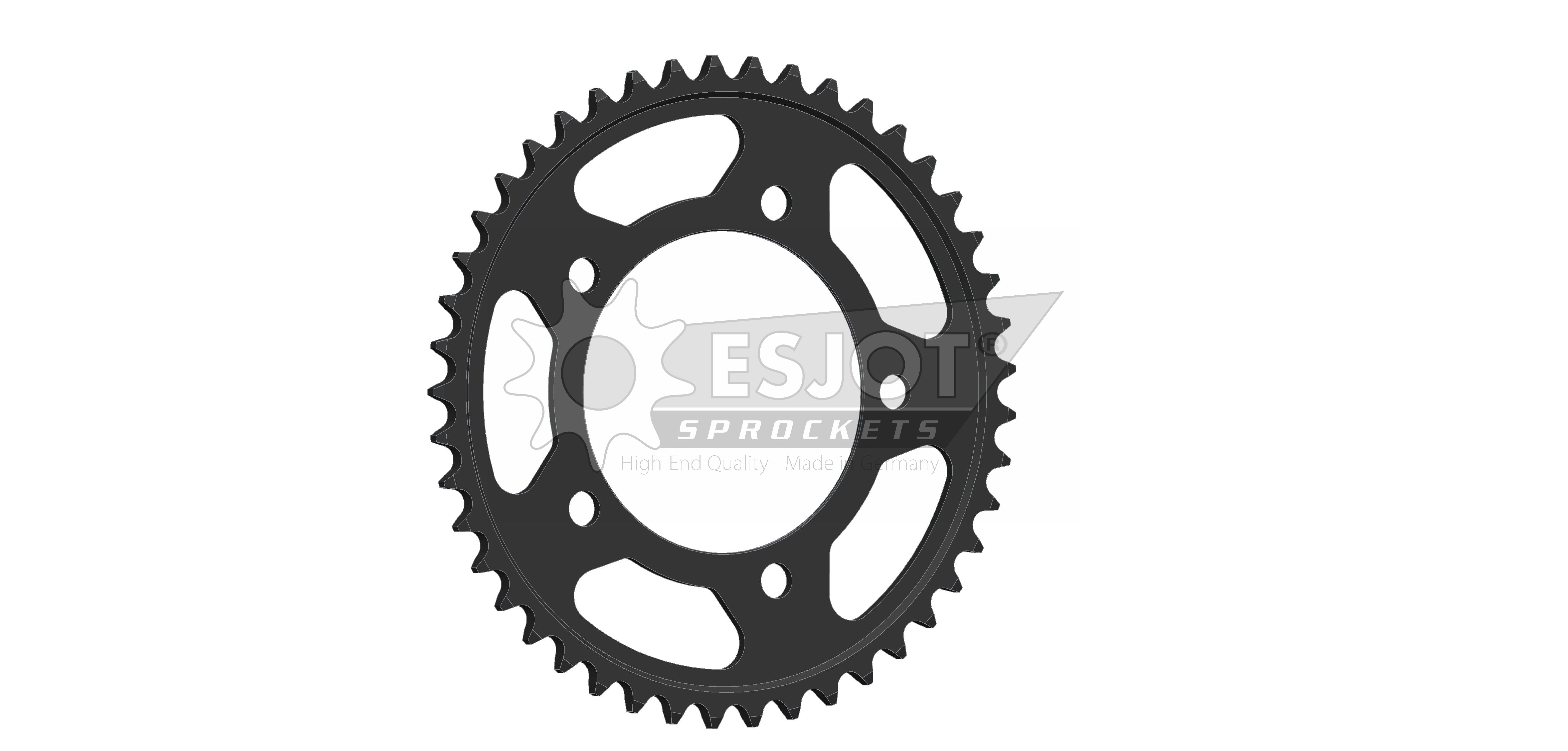 Couronne Esjot 45 dents PAS 520 noir Diamètre intérieur 112 Entraxe 138 - vue 3