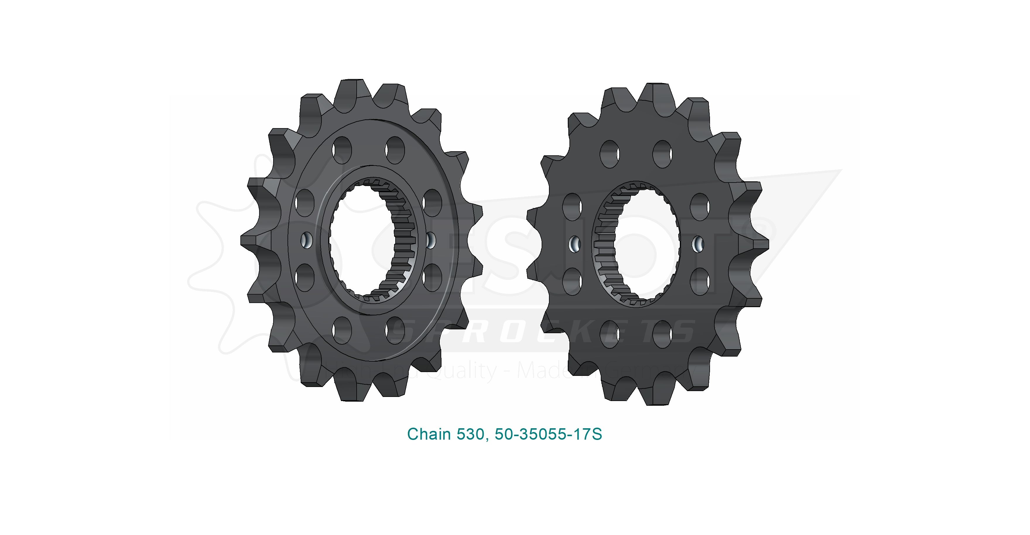 Pignon Racing Esjot 17Z PAS 530 denture fine diamètre intérieur XX/XX - vue 3