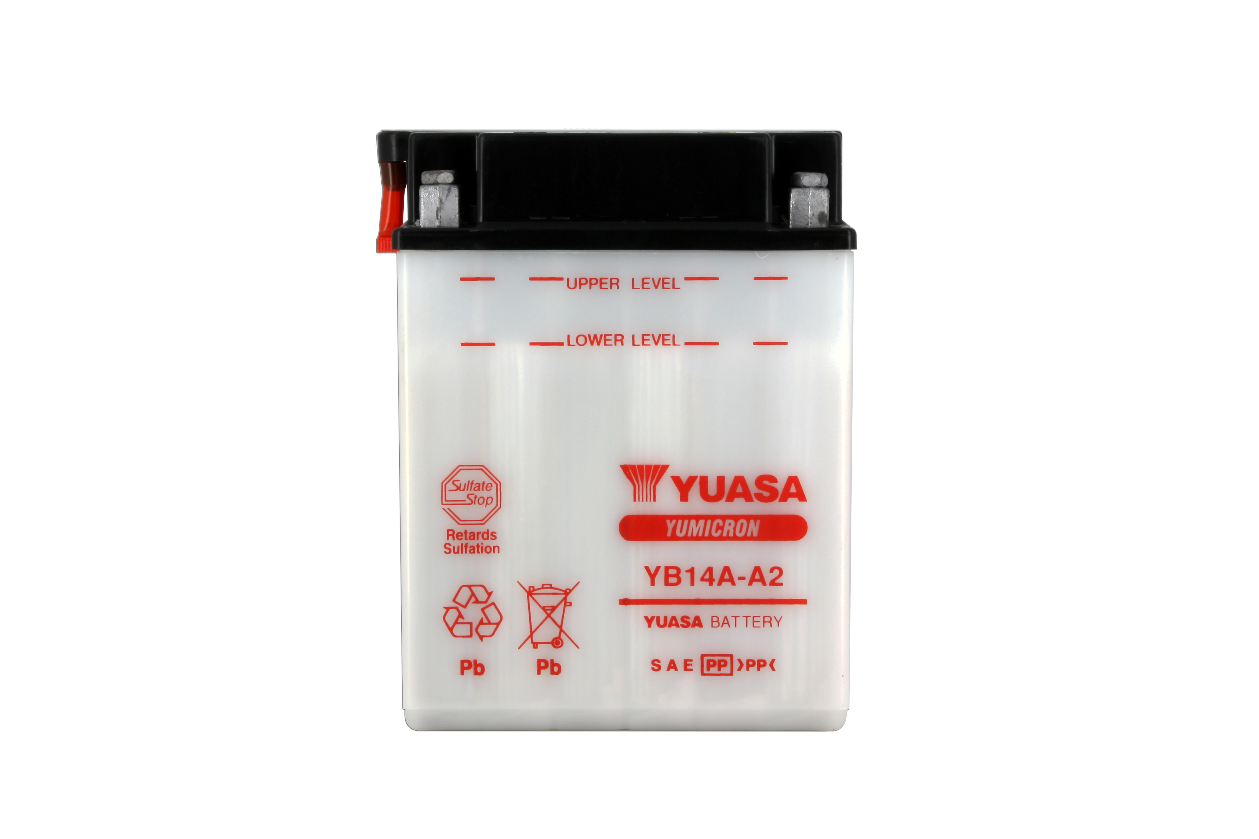 Batterie 12V 14 ah YB14A-A2 Yuasa yumicron conventionnelle avec entretien (lg134xl89xh176mm) (special quad polaris) - vue 3