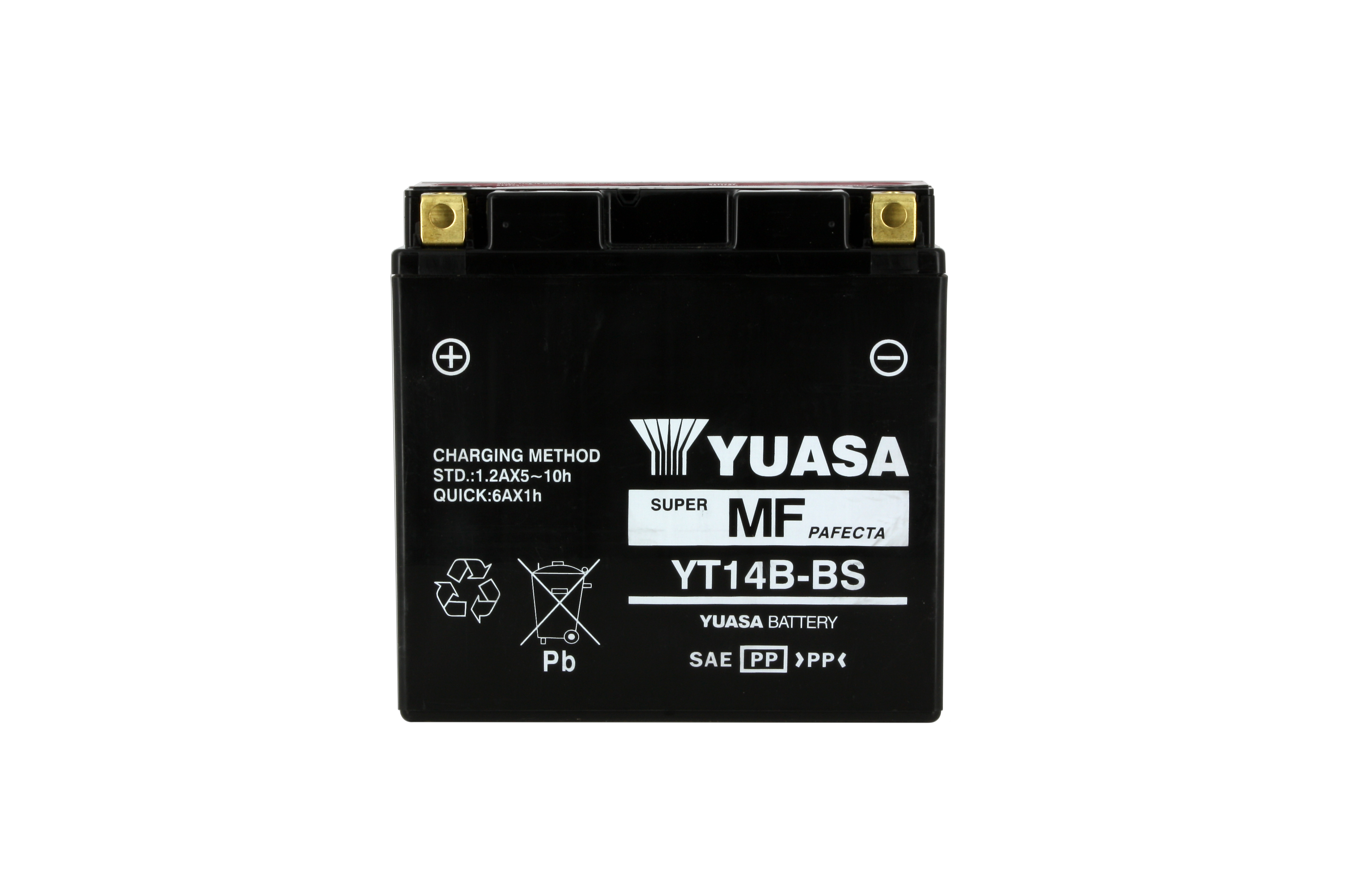 Batterie 12V 12 ah YT14B-BS Yuasa MF sans entretien haute performance avec pack acide (lg150xl70xh145mm) (equivalent YT14-B4) - vue 6