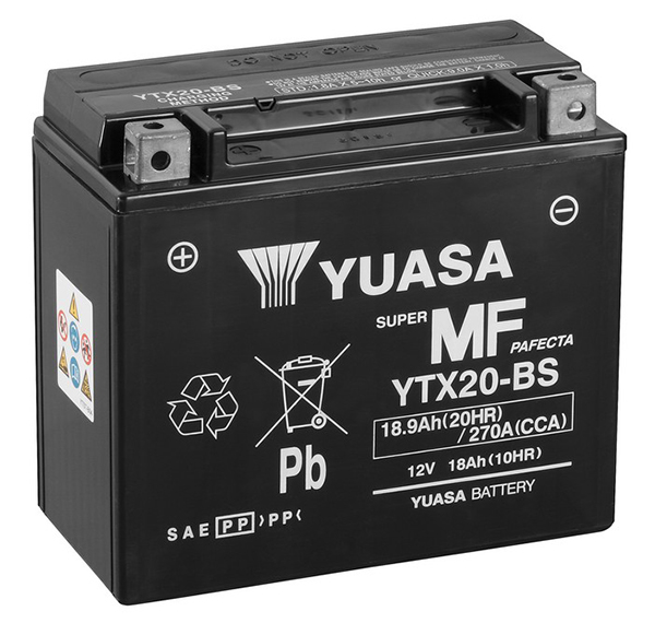 Batterie Yuasa YTX20-BS - vue 3