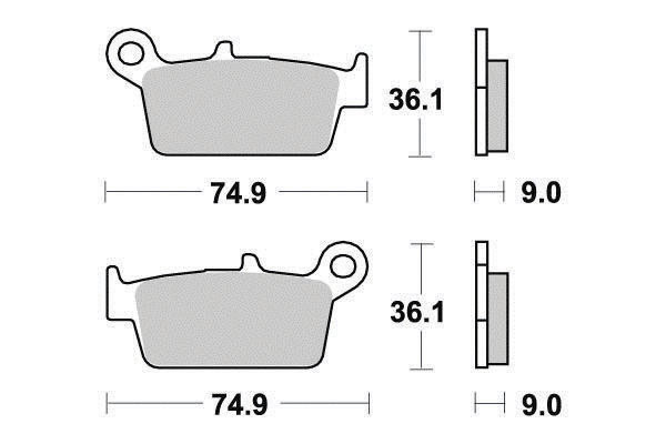 Plaquettes de frein Ferodo Eco Friction FDB672EF - vue 2