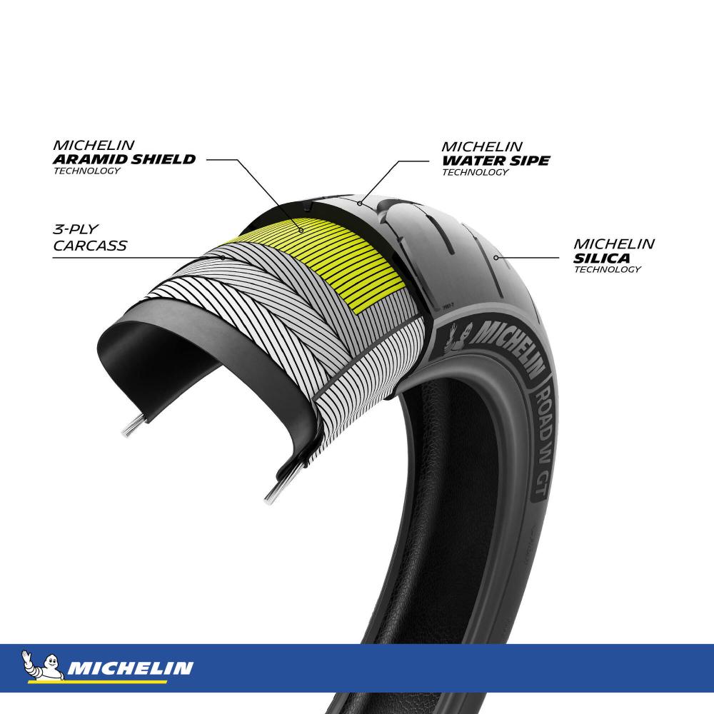 Pneu avant Michelin Road 6 GT 130/70R18 63H TL - vue 4
