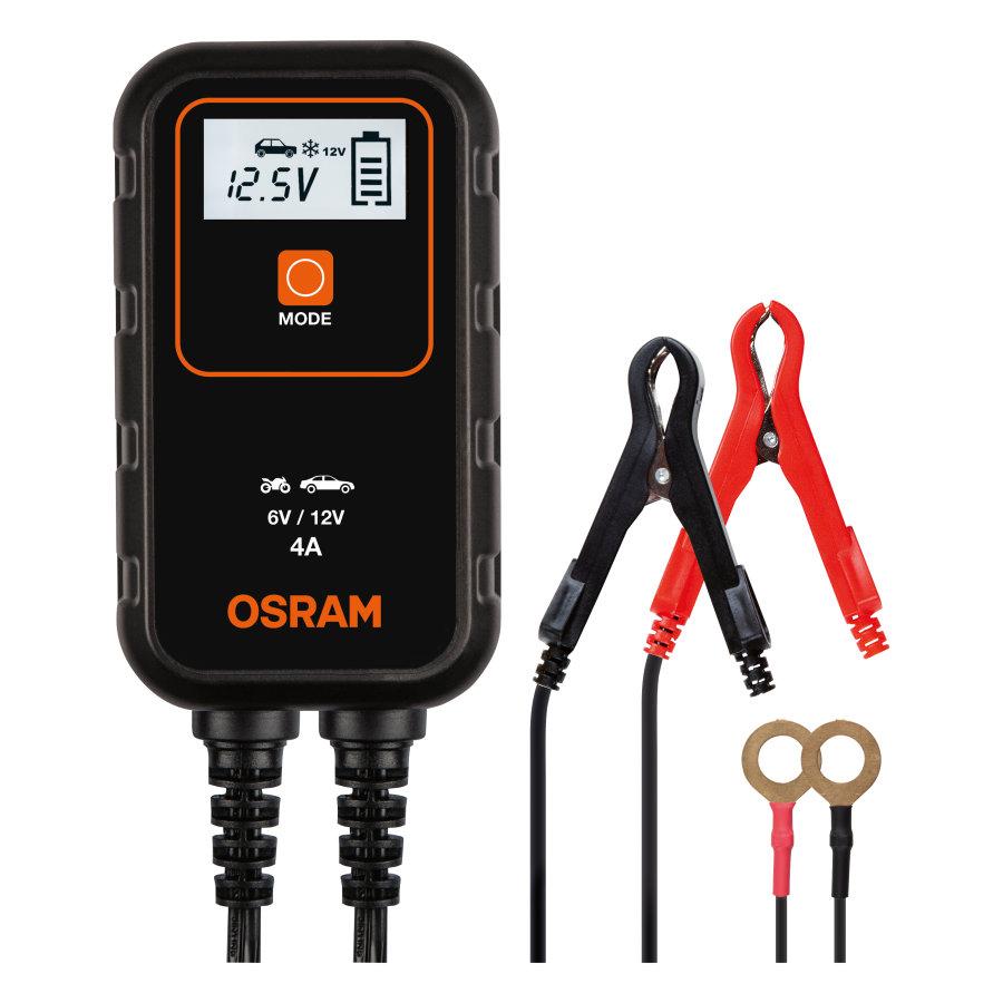Chargeur et maintien de batterie Osram battery charge 904 automatique 6/12V (convient pour toutes batteries au plomb conventionnelles, sans entretien, lithium, agm et gel jusqu'a 90AH) - vue 2