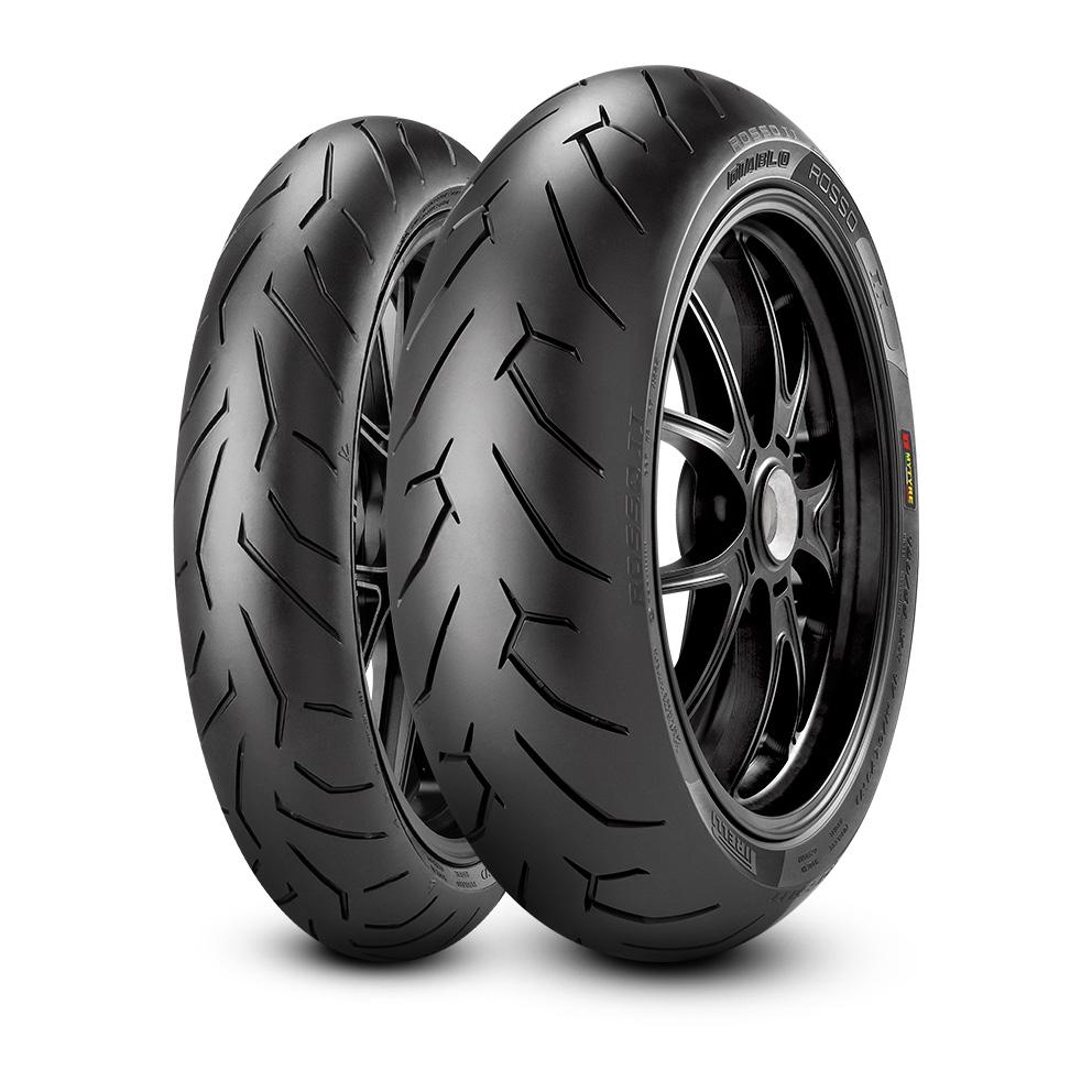 Pneu arrière Pirelli Diablo Rosso II 130/70R17 62H TL - vue 2