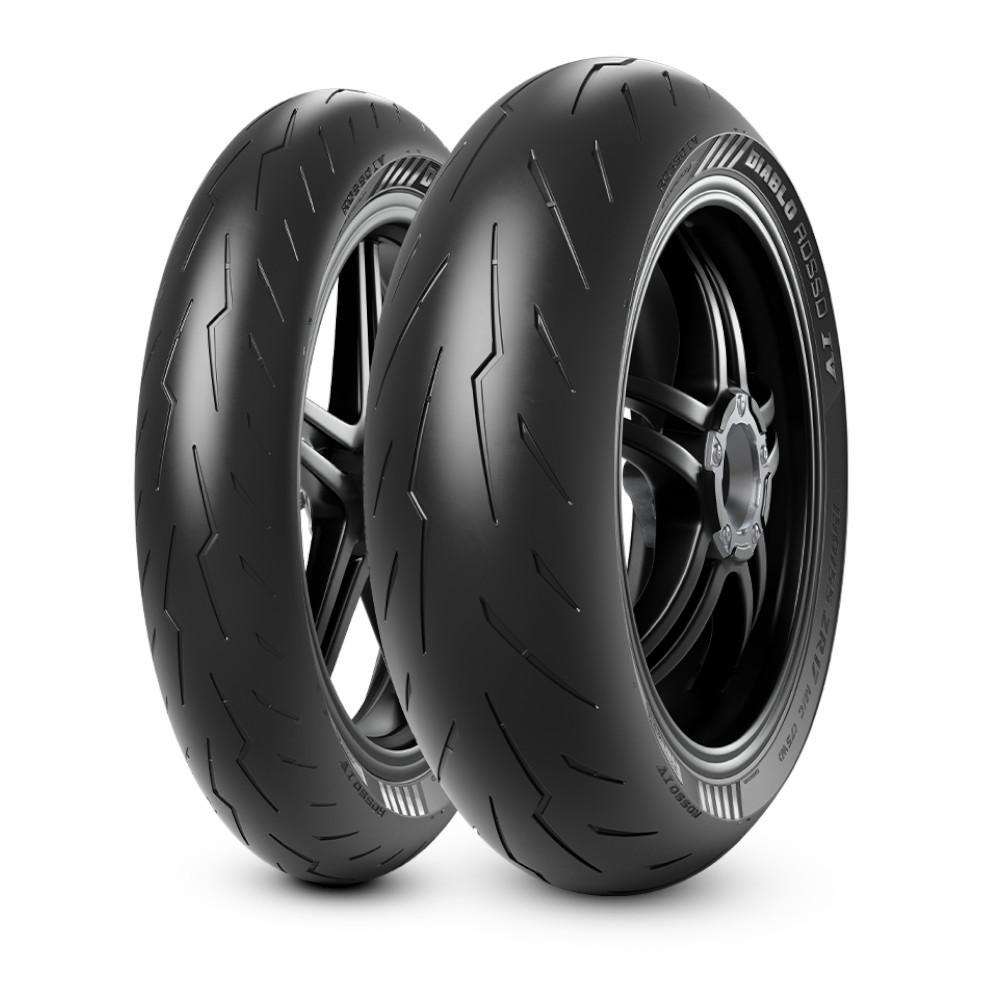 Pneu arrière Pirelli Diablo Rosso IV 140/70R17 66H TL - vue 5