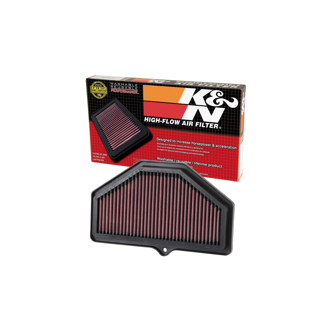 Filtre à air K&N Suzuki GSXR600/GSXR750 04-05 - vue 6
